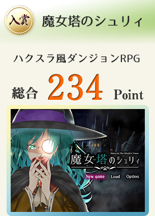 【入賞】魔女塔のシュリィ（魔法界のハクスラ風ダンジョンRPG）総合234Point