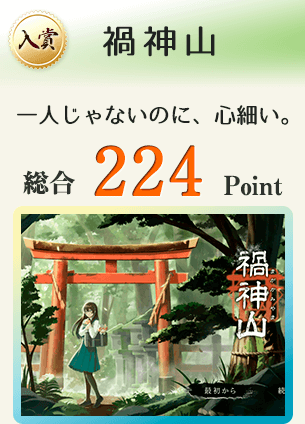 【入賞】禍神山（一人じゃないのに、心細い。）総合224Point