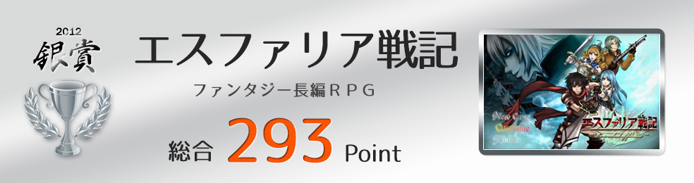 【銀賞】エスファリア戦記（運命を切り開くのは意志の力…ファンタジー長編ＲＰＧ）総合293Point