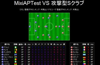 Tactical Footballのゲーム画面「対戦相手フォーメーション」