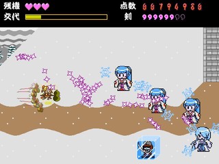 戦国妖怪大合戦のゲーム画面「かわいい妖怪」