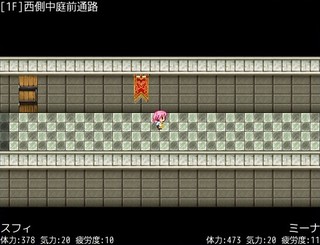 Hide And Seek2 IF ～Terror of basement～のゲーム画面「探索風景です。ステータスやマップ画面は表示非表示が切り替えられます」