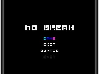 NO BREAKのゲーム画面「タイトル画面」