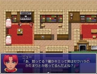 セブンスパーティー～ロストナンバー～のゲーム画面「謎の存在、ニューの秘密も少し明らかに！？」