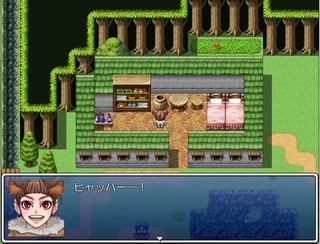 Issyun Quest 2のゲーム画面「猿のようなウサギのような生き物の一日を体験しますｗ」