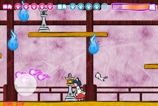 ねこ巫女ＡＣＴのゲーム画面「ゲーム画面」