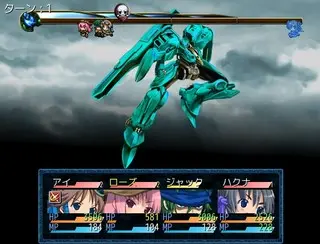 9th Existenceのゲーム画面「戦闘はATLB(アクティブタイムラインバトル）システムを採用しています。」