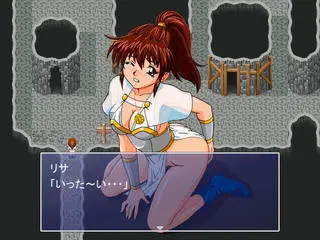 『奈落(ｱﾋﾞｽ)への挑戦状』2004（通常版）のゲーム画面「初めての冒険にアクシデントは付き物？」