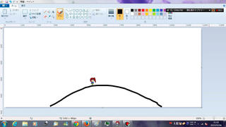 デスクトップアクションのゲーム画面「ペイントなども乗ることができます。」