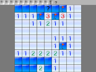 自家製マインスイーパー2のゲーム画面「簡単モードをプレイ中」