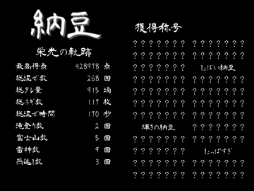 総合履歴、獲得称号一覧