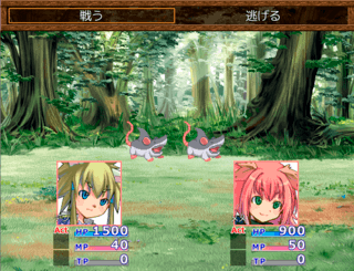 見桜デン！のゲーム画面「戦闘画面です。」