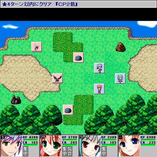 コスピ～青空に浮かぶ星～のゲーム画面「戦闘はシミュレーションＲＰＧ」