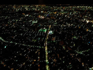 大都会、東京の夜景です