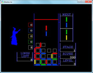 ブレードラインのゲーム画面「プレイ画面」