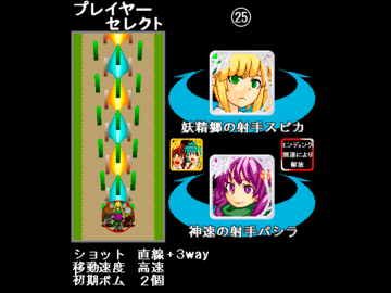 キャラセレクト画面