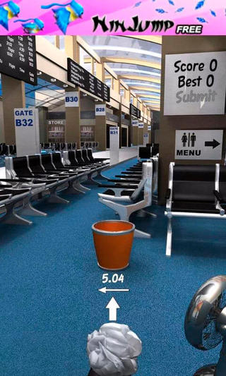 Paper Tossのゲーム画面「Paper Toss」