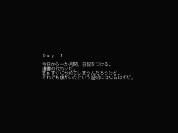 ステージクリアで表示される日記。