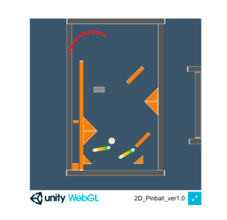 2D_Pinballのゲーム画面「ゲーム画面2」