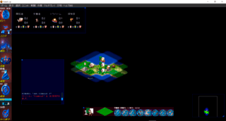 Freeciv　老舗の無料戦略シュミレーションゲームのゲーム画面「改善されたインターフェイス(画像はQTクライアントです。)」