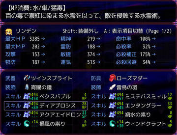 スキルと装備の組み合わせはお好みで