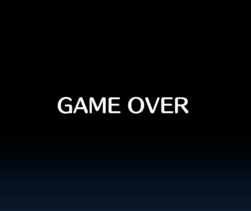 gameover の風景です