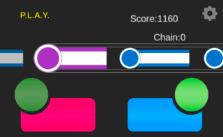 Rhythmic Notesのゲーム画面「ゲーム画面1」