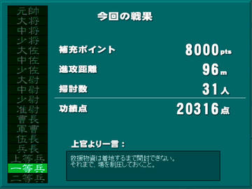 死亡時の記録によって階級が表示されます