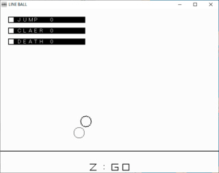 LINE BALLのゲーム画面「メニュー画面です。」