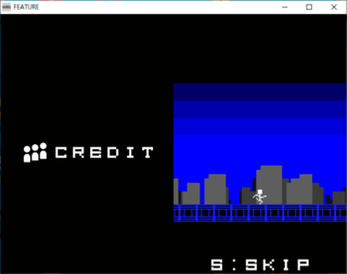 FEATUREのゲーム画面「“クレジット”画面です。」