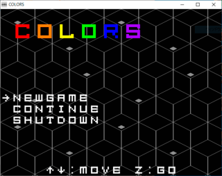 COLORSのゲーム画面「タイトル画面」