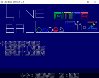 LINE BALL GIMICS A to Zのゲーム画面「タイトル画面」