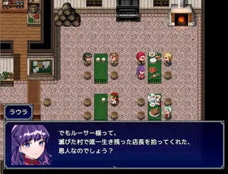 ジャベリアの魔女禁書のゲーム画面「A級魔法士ラウラと行動を共に事件の謎を追う」