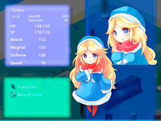 CUTE&FANTASY3 -A New Adventure-のゲーム画面「Status 」