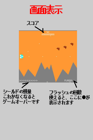 VECTOR23のゲーム画面「画面表示の説明」