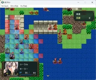 バニッシャーレイブルグのゲーム画面「ゲームが進むと戦略性が上がるぞ！」