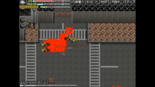 BLOODY BULLETβのゲーム画面「戦闘画面1」