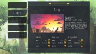 Souls of the Sorceressのゲーム画面「評価は記録される、高評価を目指そう！」