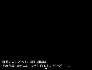 確執の虚のゲーム画面「なにかしら、秘密のようなものがあるみたいです。」