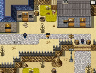 異世界転生したらファンタジー世界だった件２.0のゲーム画面「街は1マップのみです。」
