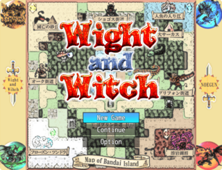 Wight and Witchのゲーム画面「タイトル画面 パッヘルベルのカノンの旋律にのせて伝説の冒険が始まります！」