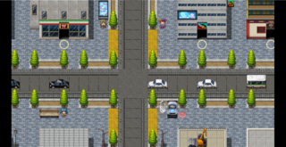 普通のRPG2のゲーム画面「現代文明の街」