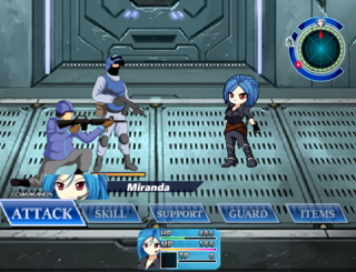 INDIGO TEMPESTのゲーム画面「ATB系採用のサイドビュー式戦闘」