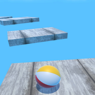 ActBallsのゲーム画面「階段もジャンプで乗り越える！」