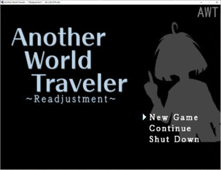 Another World Traveler -Readjustment-のゲーム画面「タイトル画面です。」