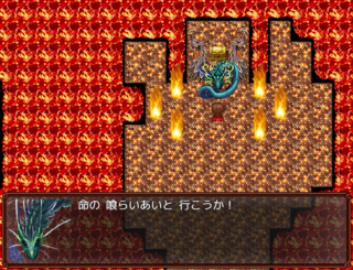 デバッグモードON？～バグか王道か選べるRPG～のゲーム画面「ノーマルモードでは、強大な龍との戦いが描かれます」