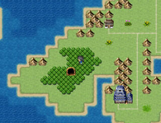 熱血バトルドッジボール！のゲーム画面「RPGモードでは世界を旅して回る」