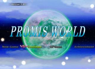 PROMIS WORLDのゲーム画面「タイトル画面」