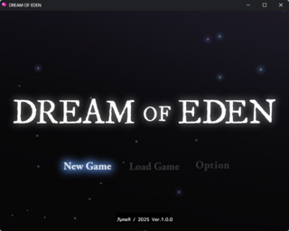 DREAM OF EDENのゲーム画面「タイトル画面」