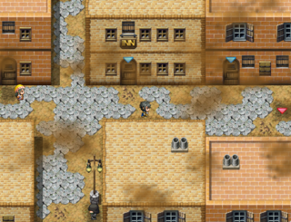 ソルシエール年代記~騎士と魔道士編~のゲーム画面「移動できる場所はアイコンでお知らせ」